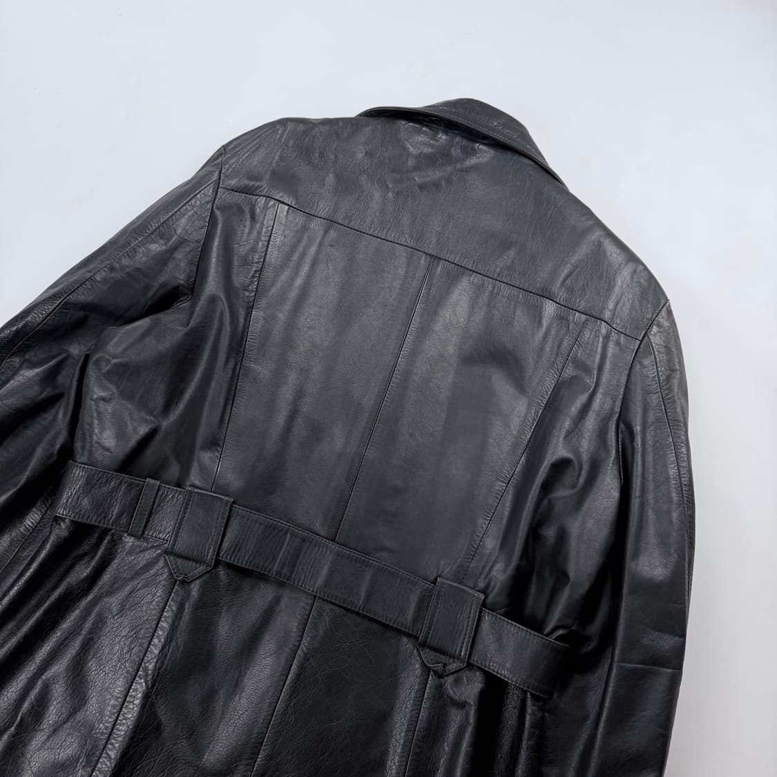 Leather belted trench coat 상품이미지7