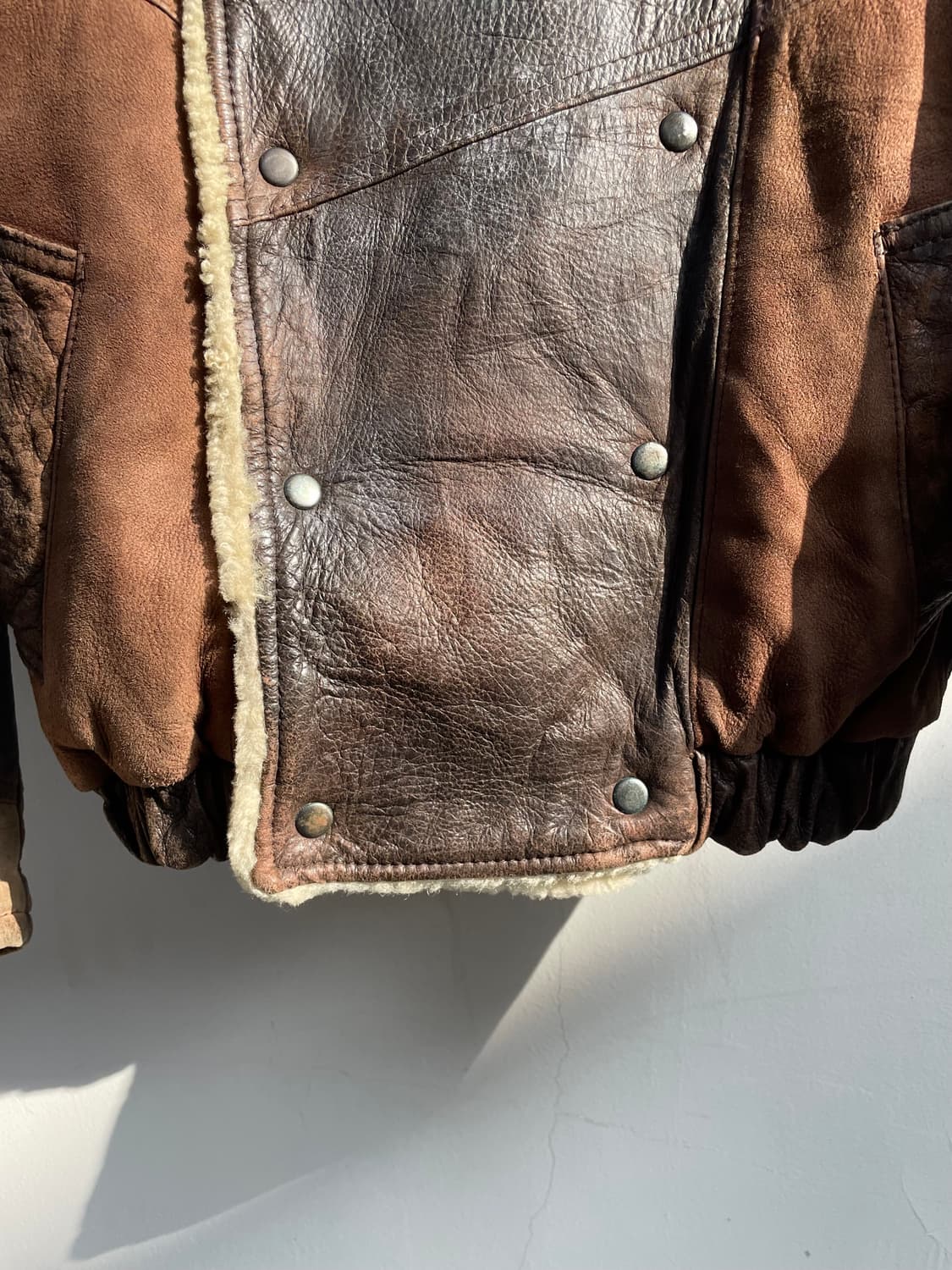 Vintage Real Leather Shearling Mustang 상품이미지5