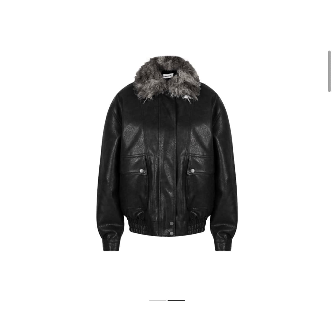 블랙업 퍼 레더점퍼 상품이미지3