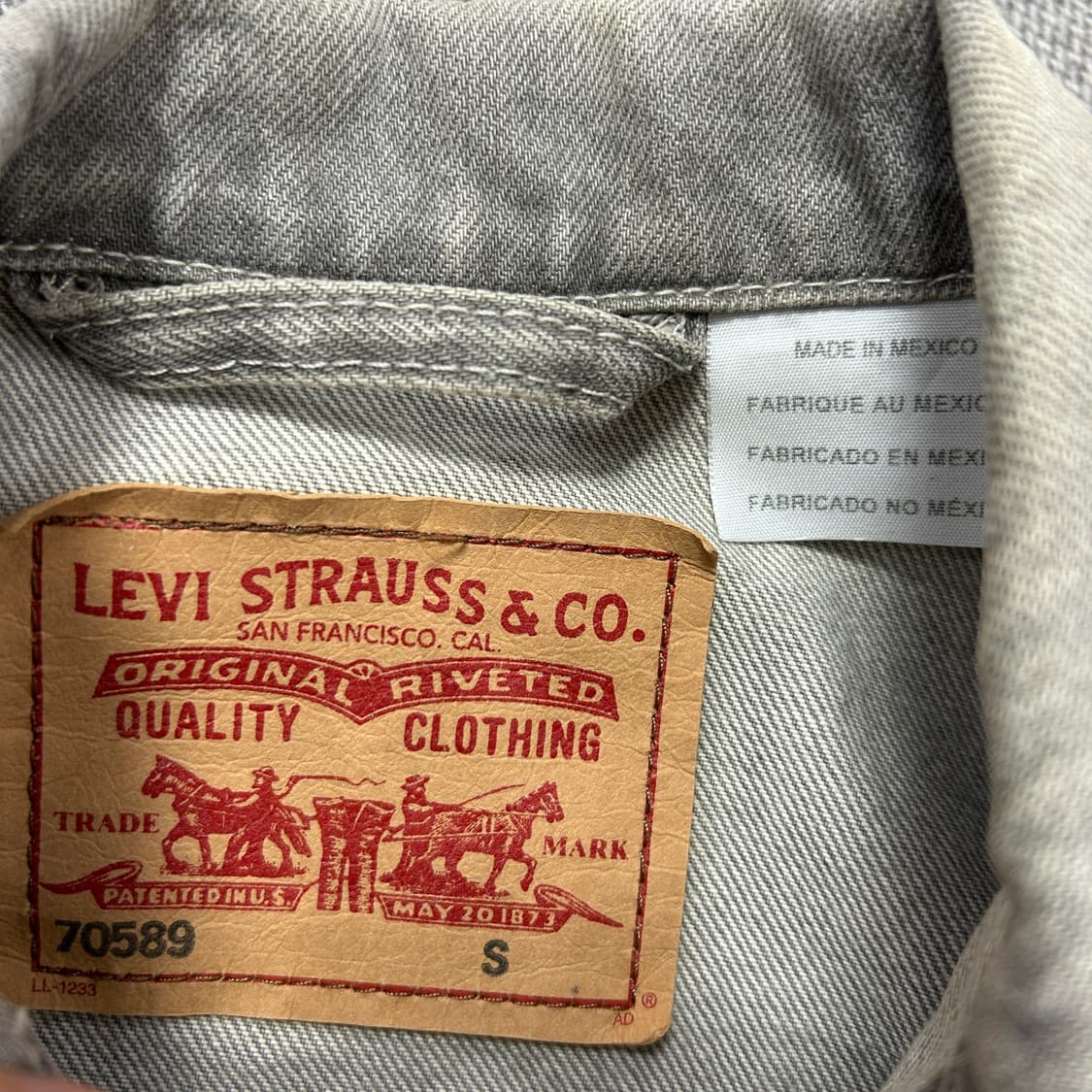 리바이스 그레이 데님자켓(S) 상품이미지2