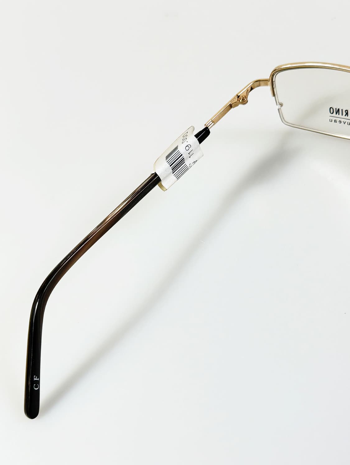 서전 CARINO 골드 반무테 스퀘어 빈티지 안경 상품이미지7