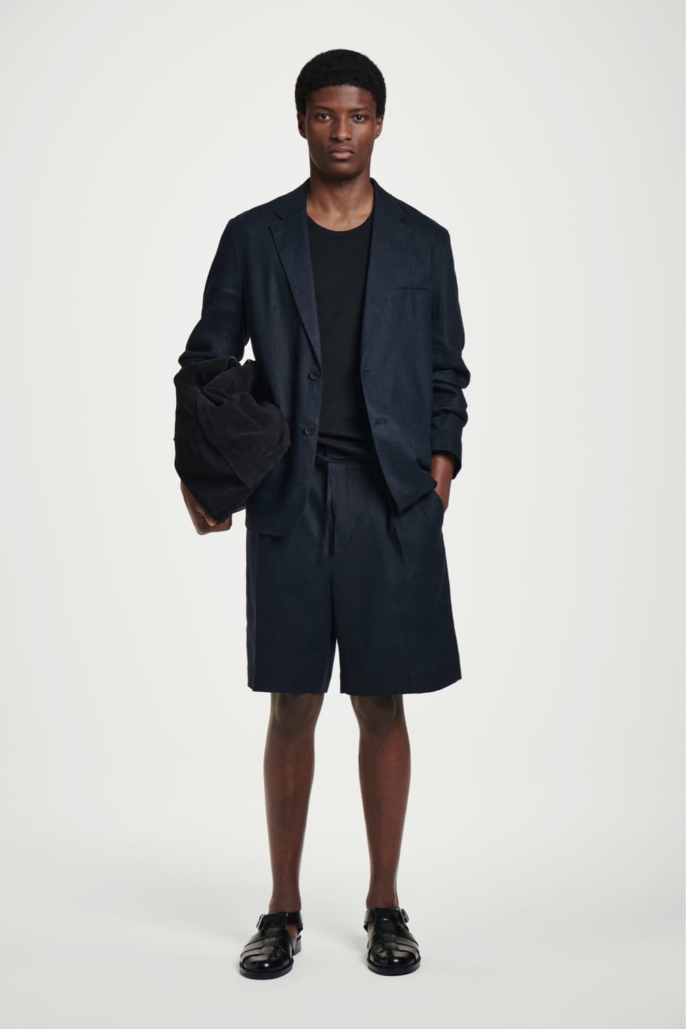 tailored drawstring linen shorts 상품이미지1
