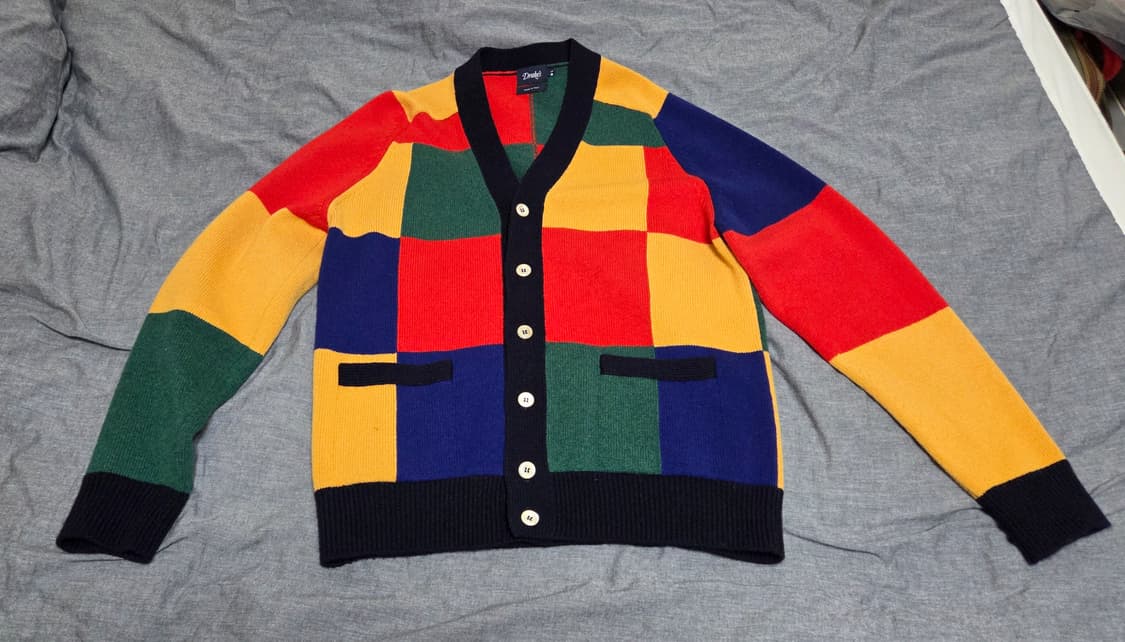 드레익스 멀티 패치워크 램스울 가디건 L 사이즈 상품이미지3