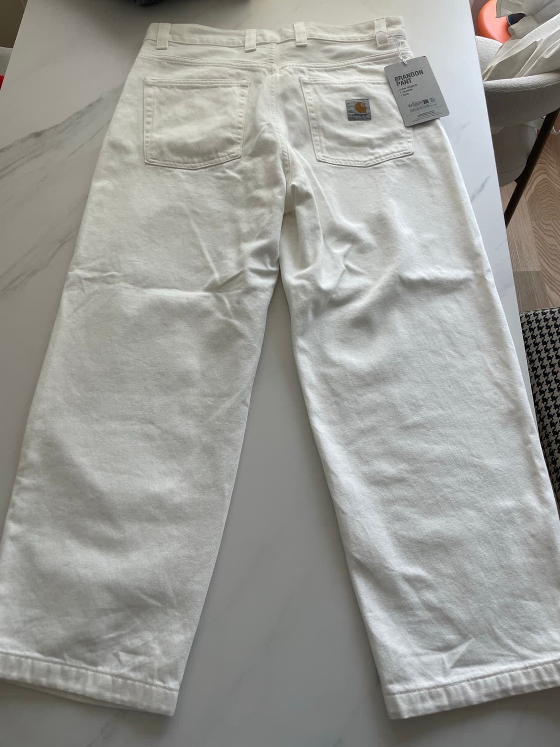칼하트wip Brandon pant white M사이즈 새상품 판매 상품이미지2