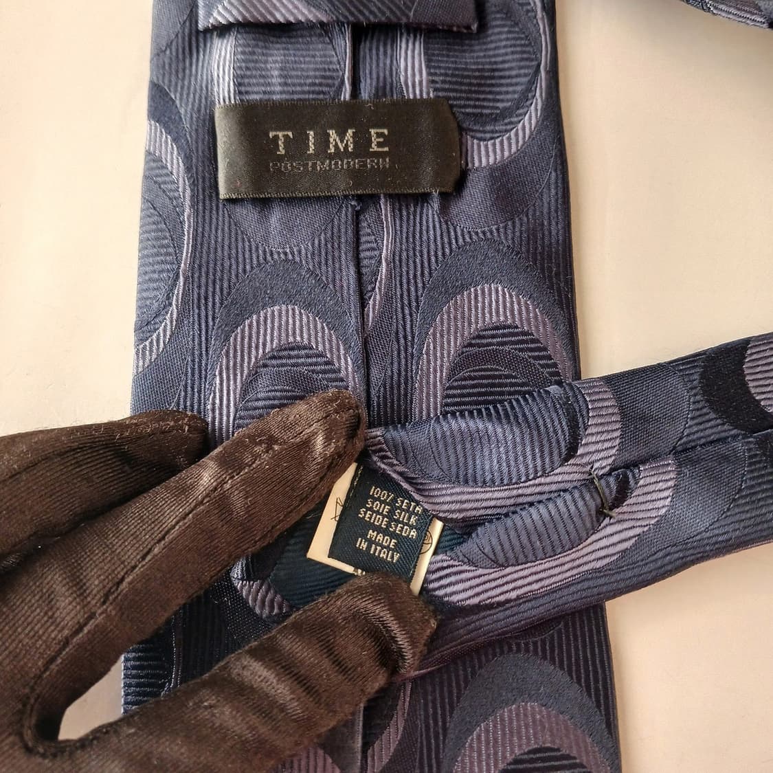 타임 실크 네이비 서클 자카드 넥타이 9.2cm A등급 A19342
 상품이미지8