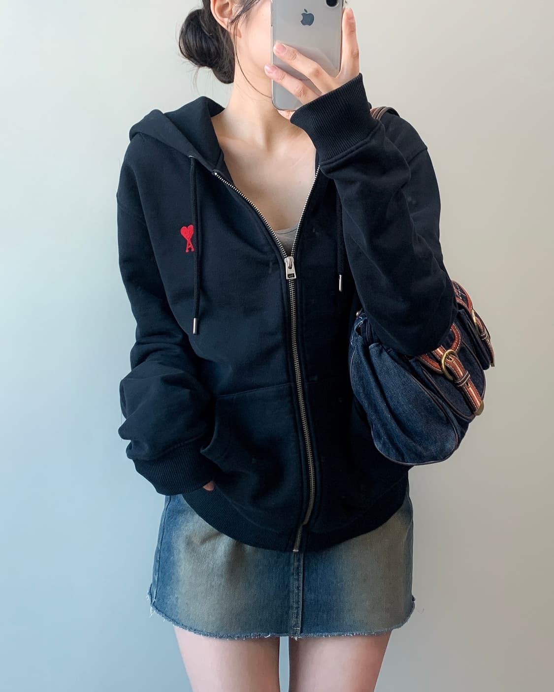 아미 21SS 스몰하트 후드집업 상품이미지1