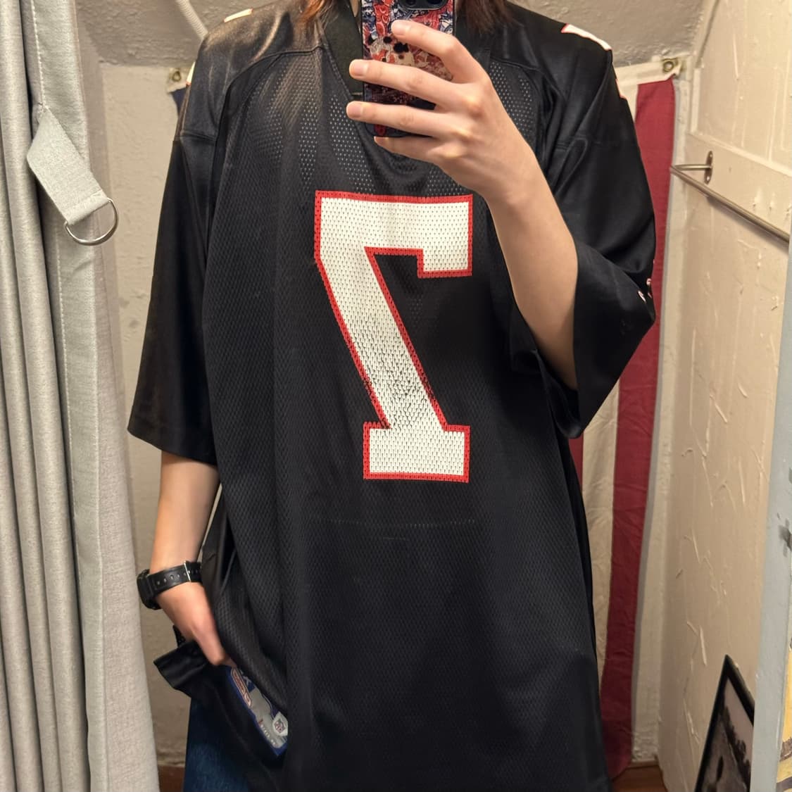 00s 리복 X NFL 온 필드 팰컨스 마이클 빅 저지 블랙 상품이미지1