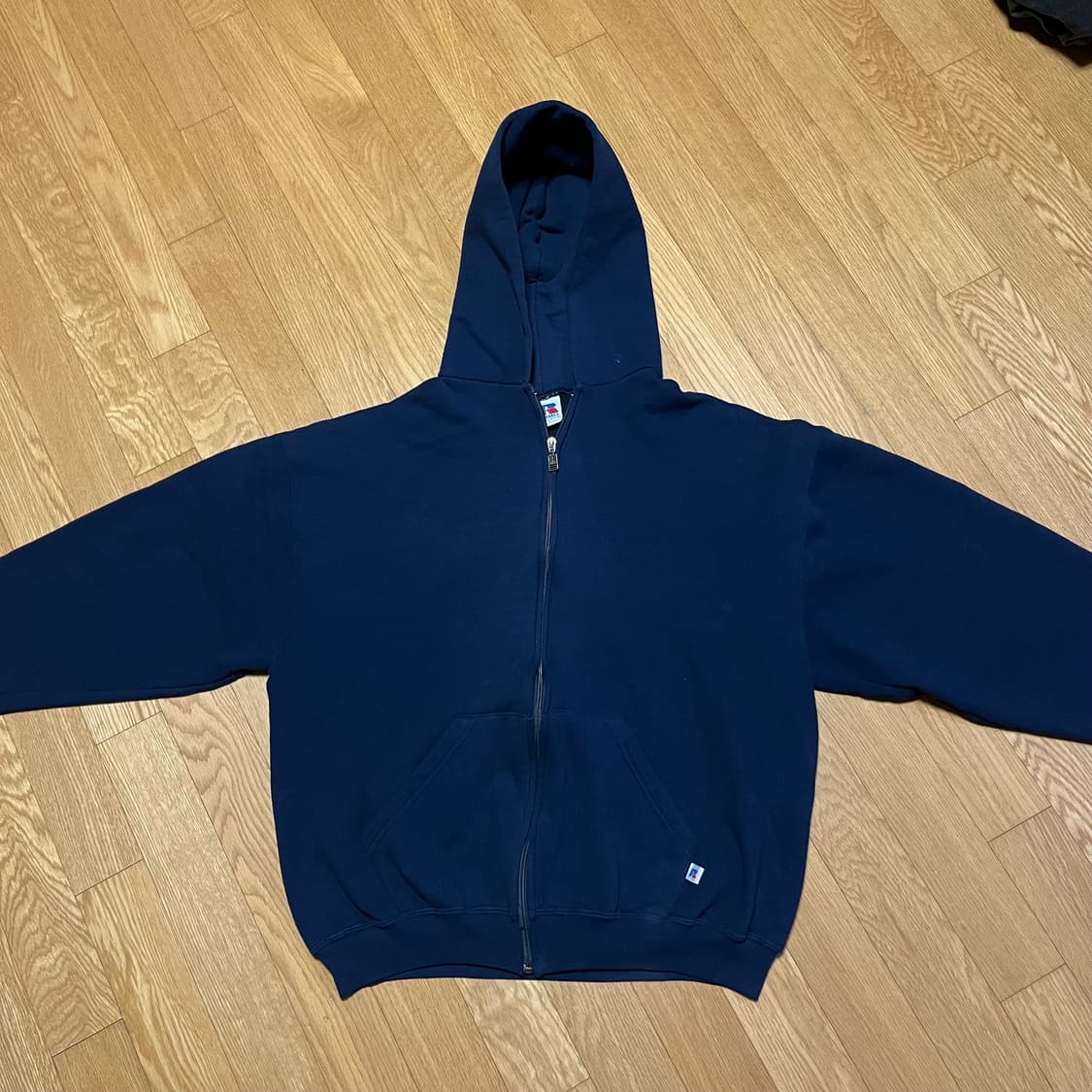 [L] 90s 빈티지 러셀 후드집업 네이비 상품이미지3