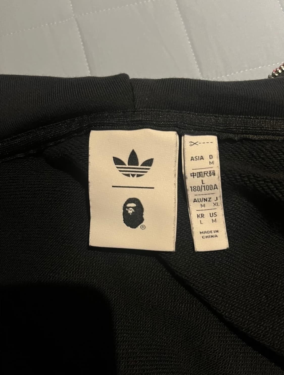 아이다스 x 베이프 샤크 후드집업 L 상품이미지2