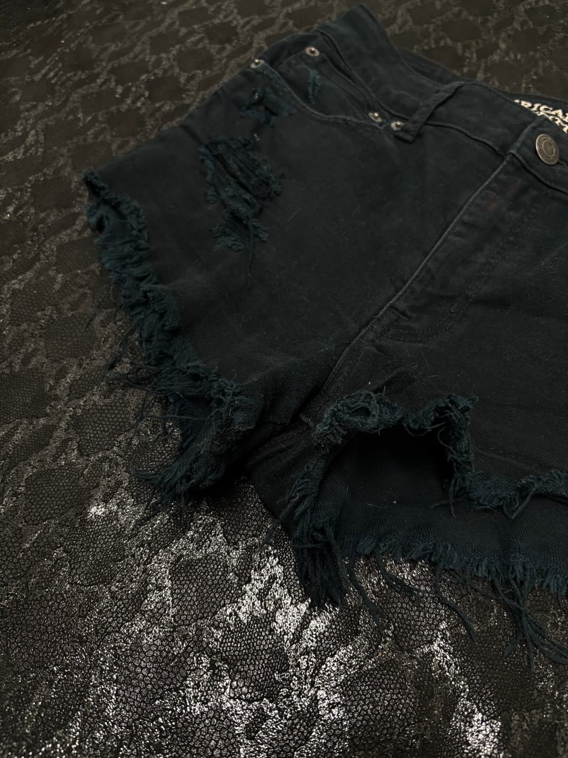 “Vintage” Y2K Deep Green Damaged Pants 상품이미지4