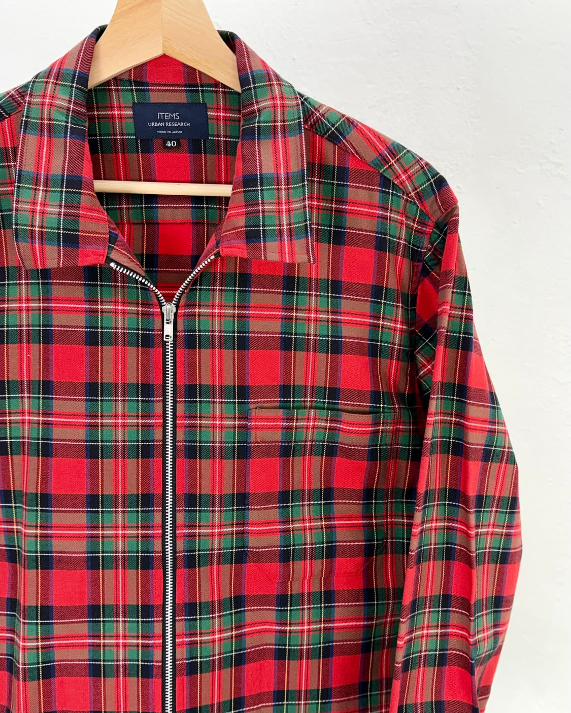 어반 리서치 아이템즈 타탄 체크 셔츠 집 자켓 상품이미지3