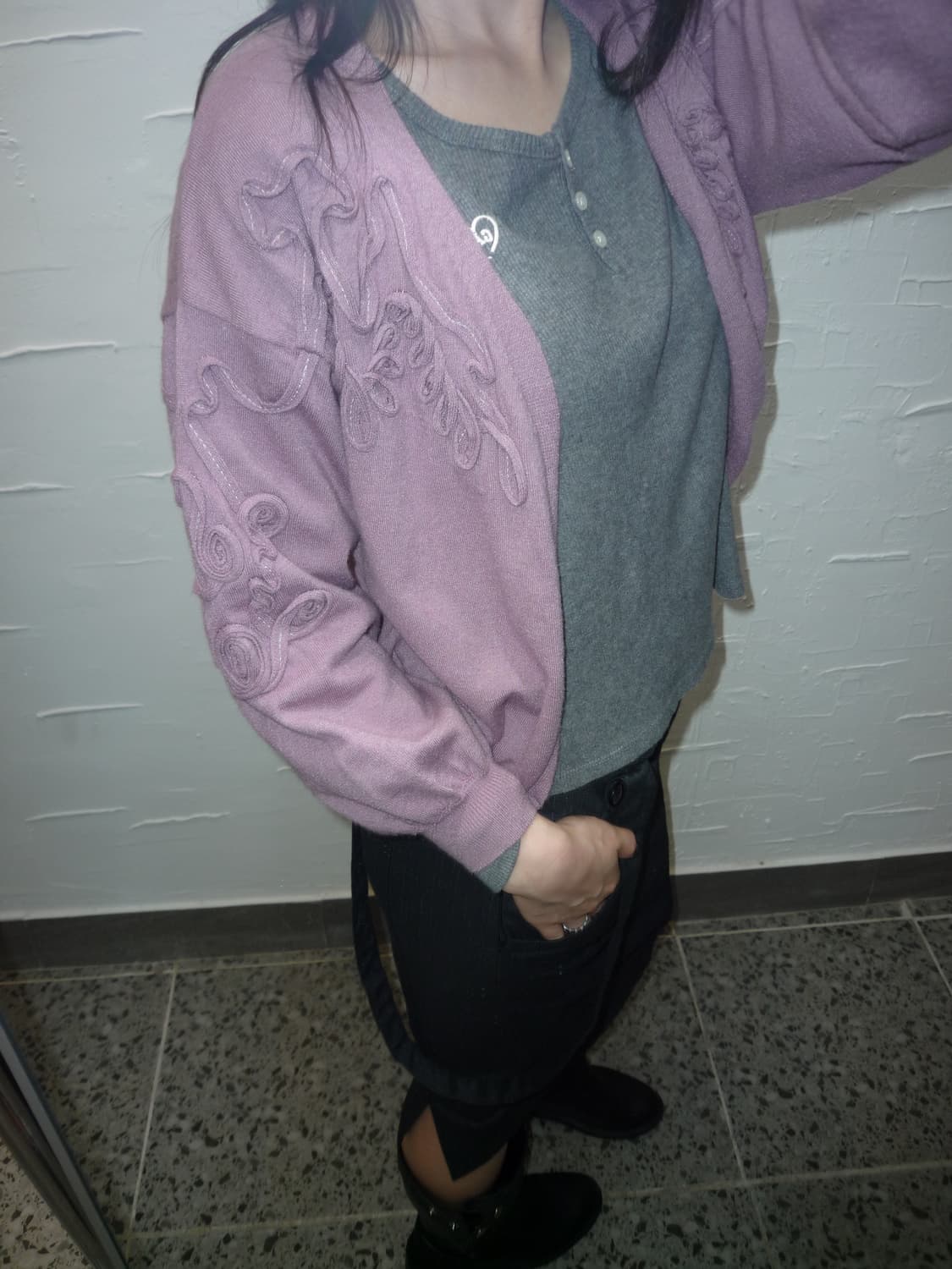 deep pink short cardigan 상품이미지2