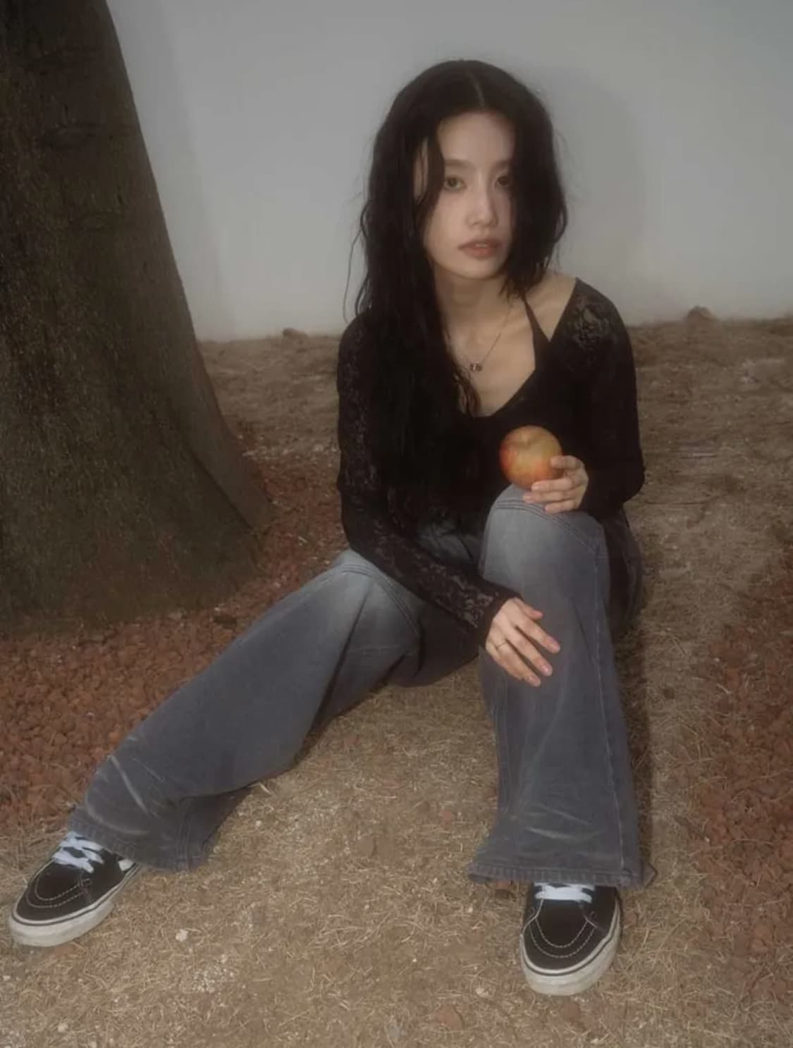 새상품)애즈온 플라워레이스 페팃 티 FLOWER LACE PETIT T  상품이미지2