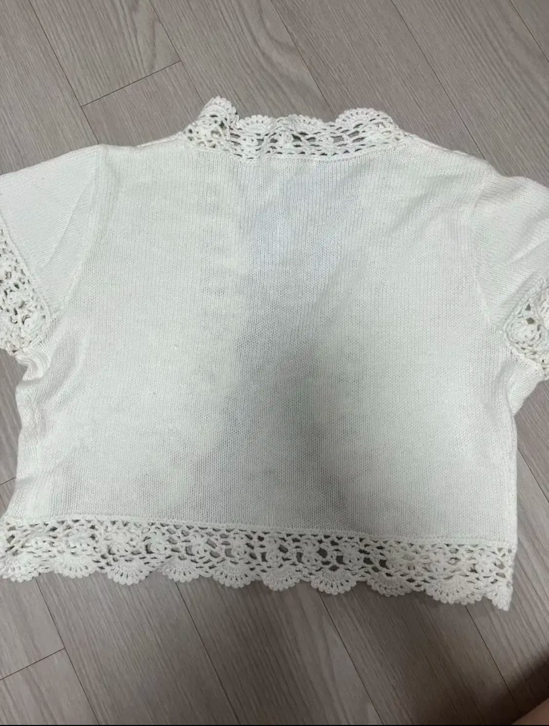 빈티지 레스트로즈 가디건 크로셰 뜨개 상품이미지2