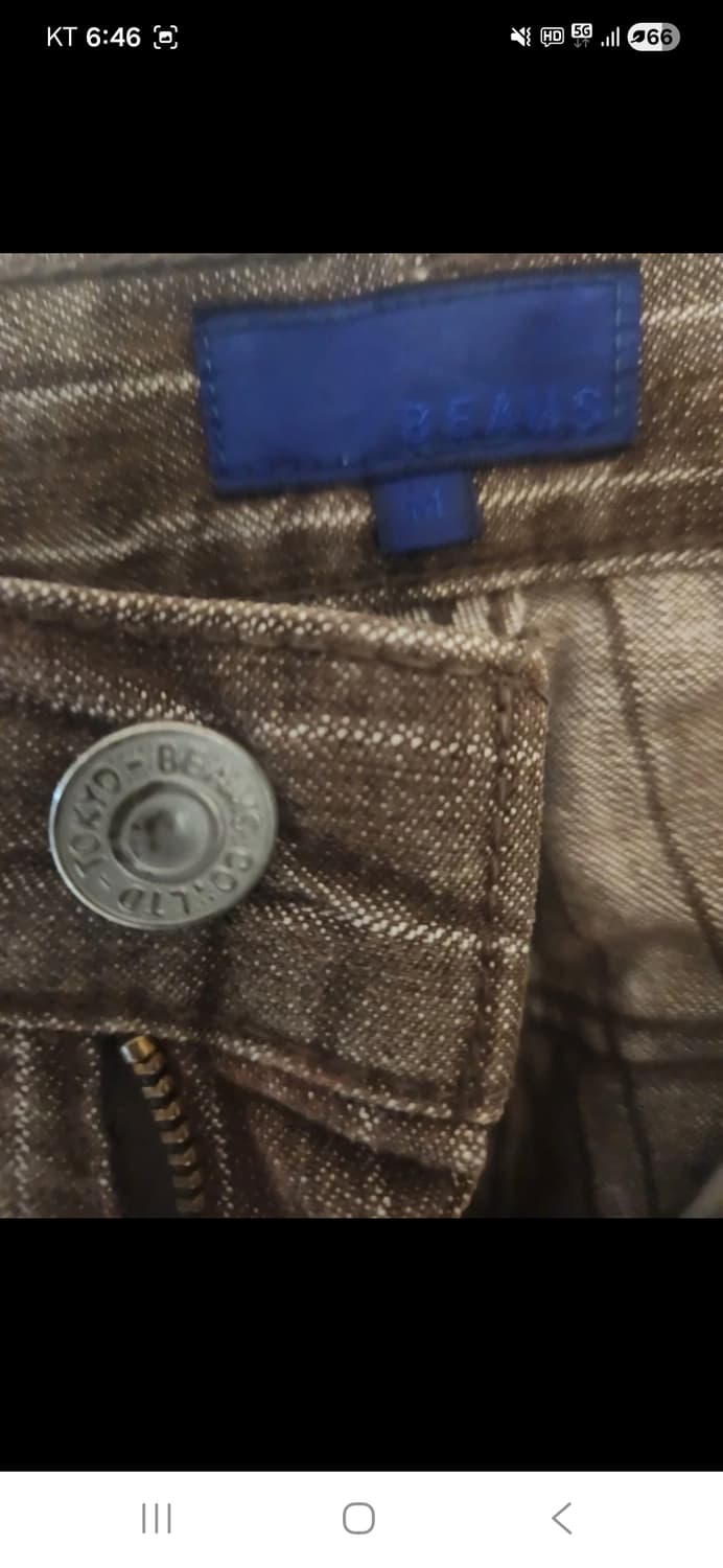 BEAMS 빔즈 남성 스트라이프 브라운진 31 사이즈 상품이미지4