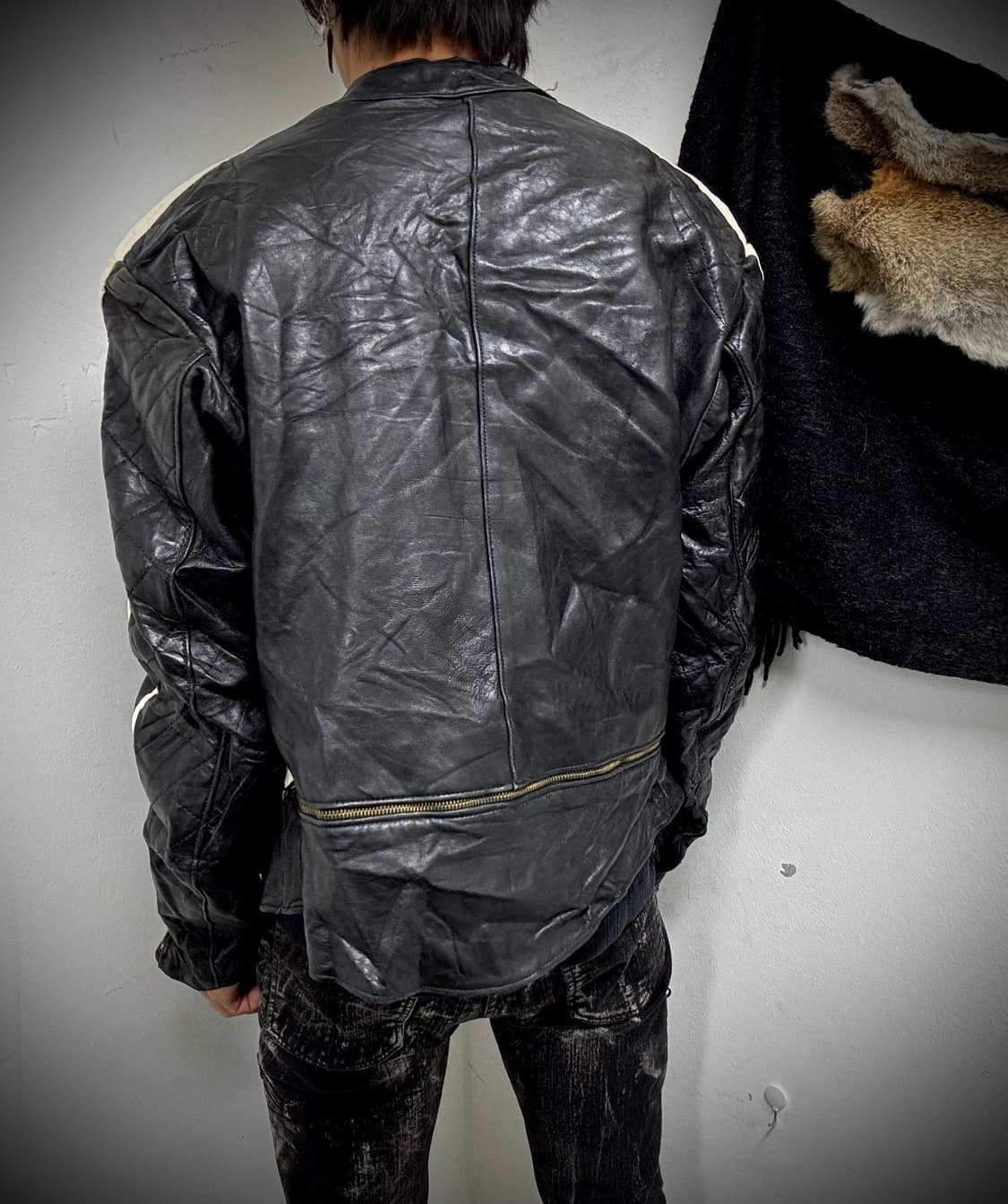 “Vintage” Chic Mood Zipper Detail Leathe 상품이미지8