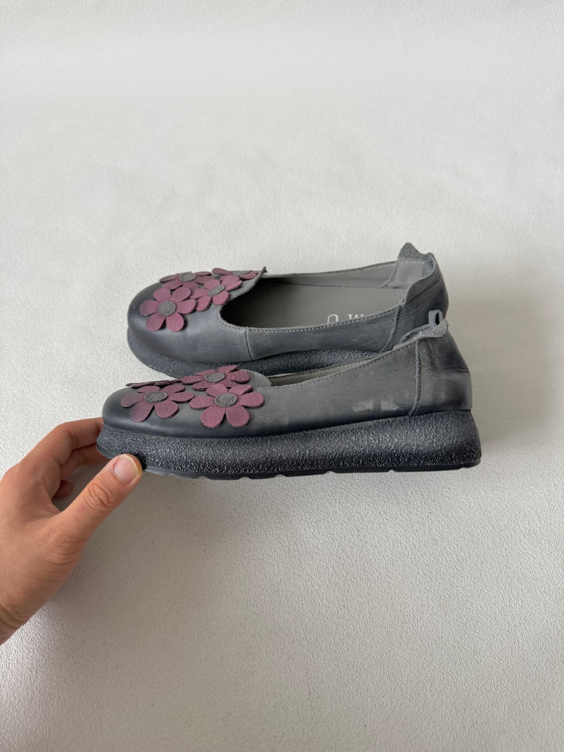 [EU39]Pre owned 레더 플랫슈즈 상품이미지1