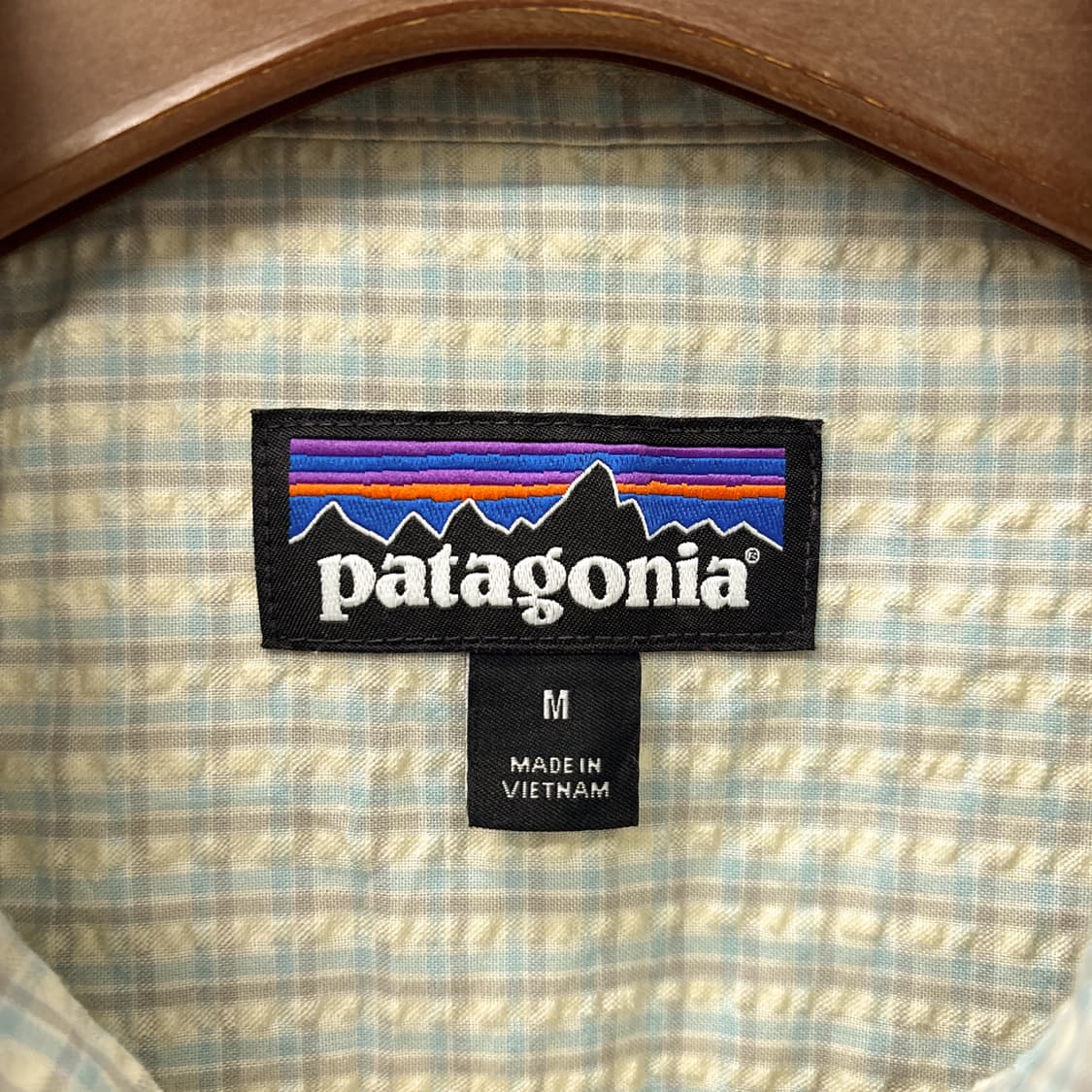 파타고니아 파스텔톤 윈도우 체크 시어서커 반팔셔츠 N1248 상품이미지8