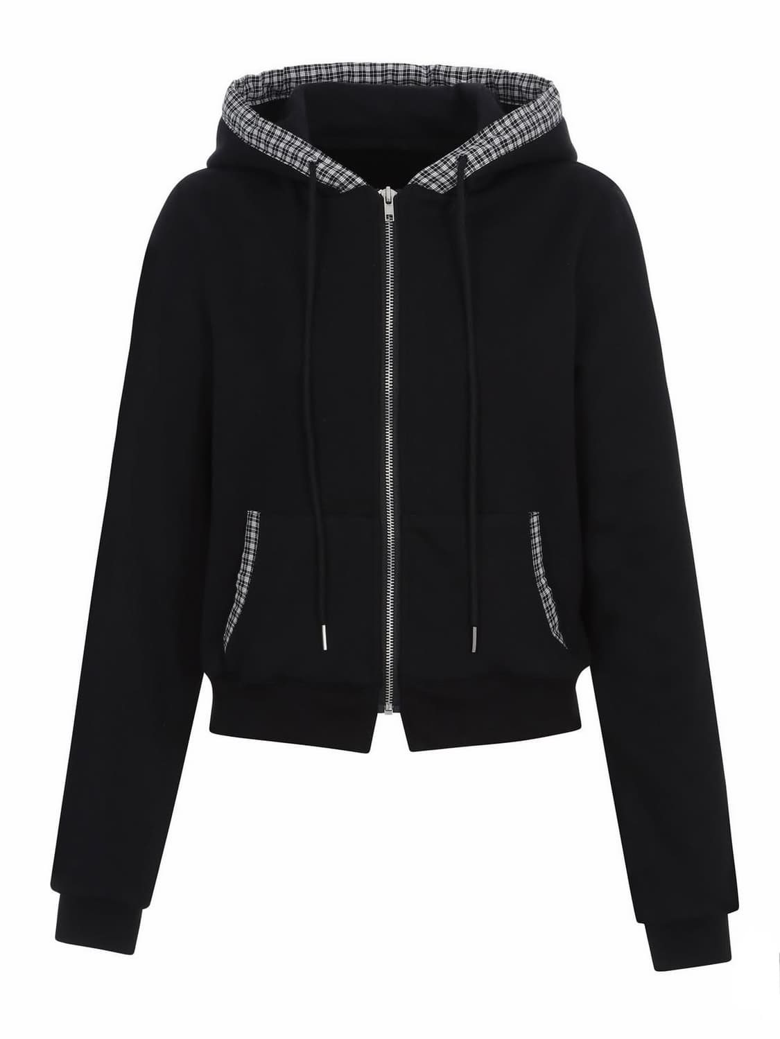 OWNSER 오운서 체크 오프닝 데일리 후디드 집업 상품이미지1