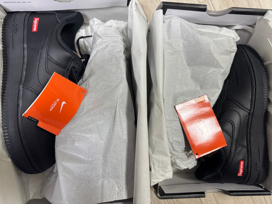 나이키 슈프림 에어포스 올블랙 올검 230 240 상품이미지1