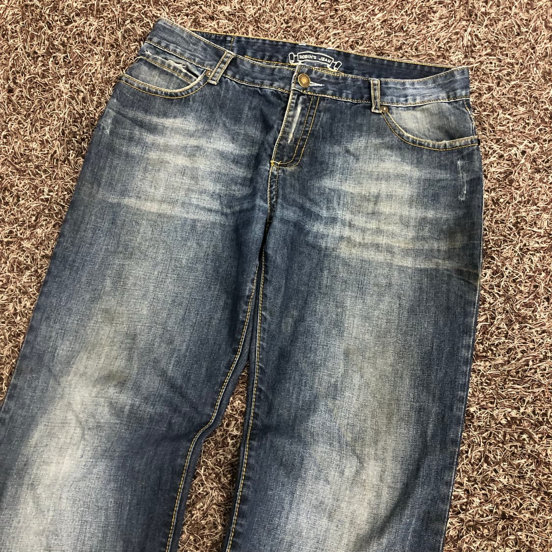 로빈스진 Y2k 와이드 데님 팬츠 상품이미지5