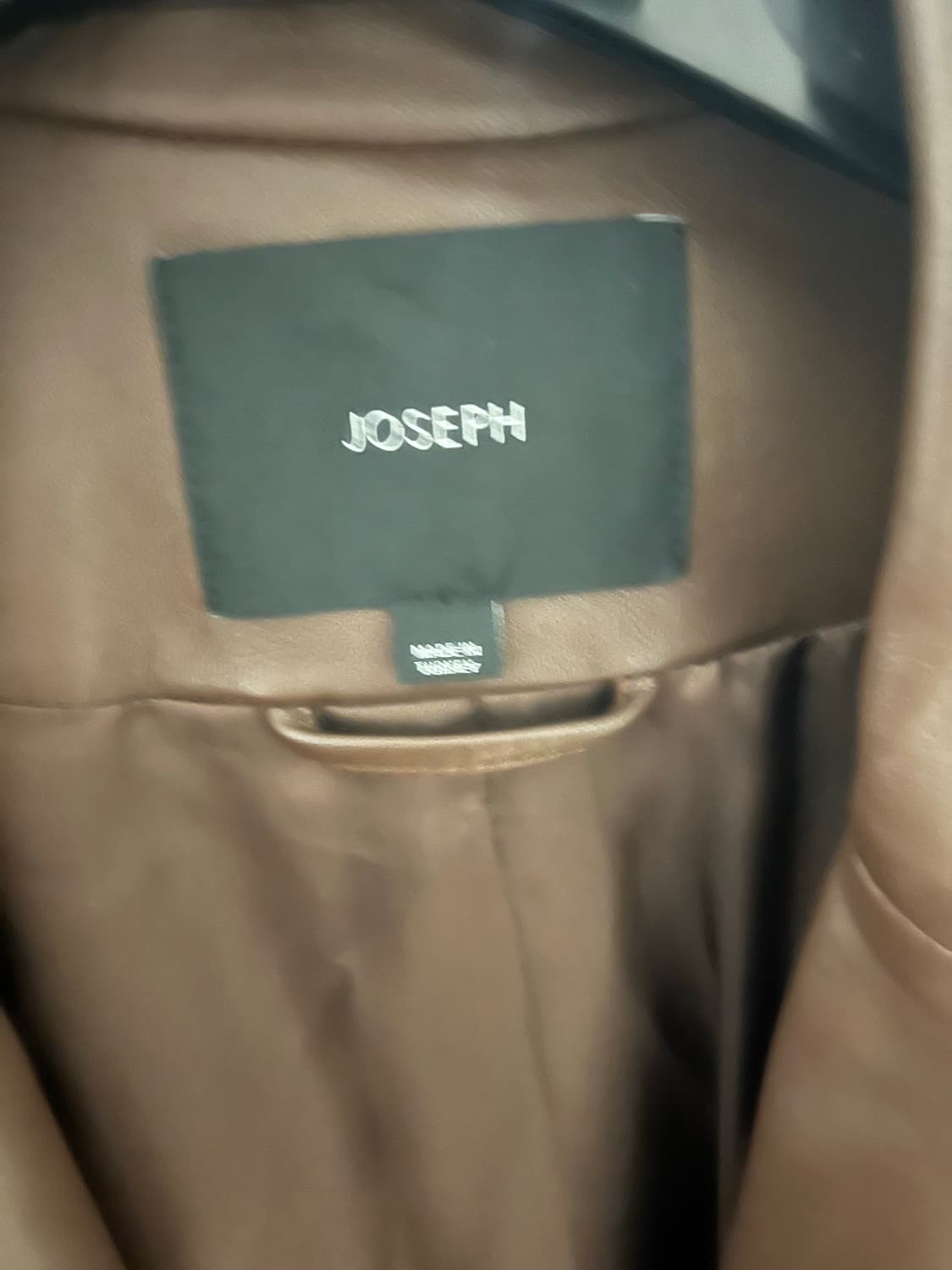 JOSEPH 조셉 천연 양가죽 롱 코트 브라운 상품이미지3