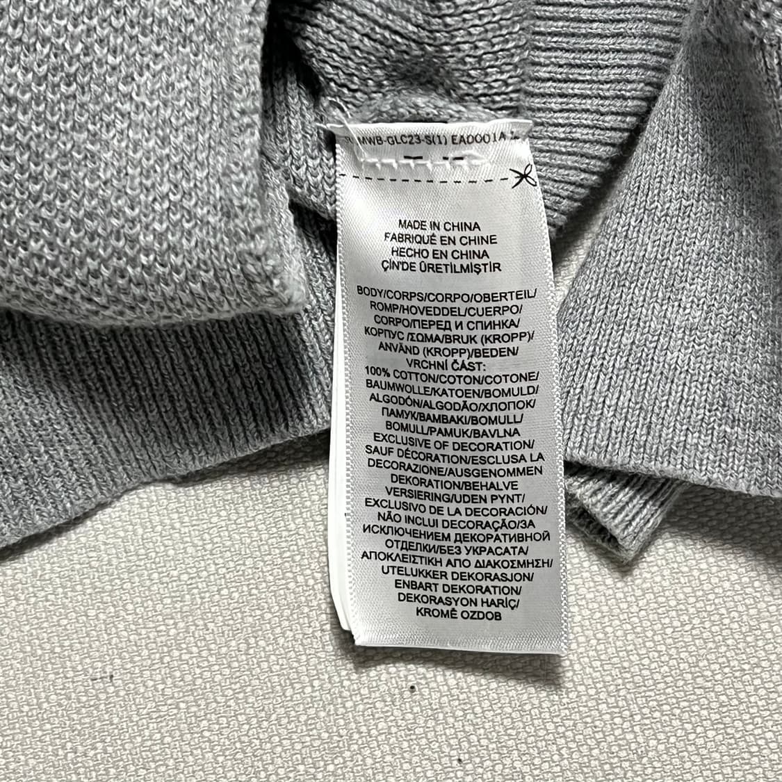 XS 폴로랄프로렌 피마코튼 그레이 브이넥 가디건 상품이미지5