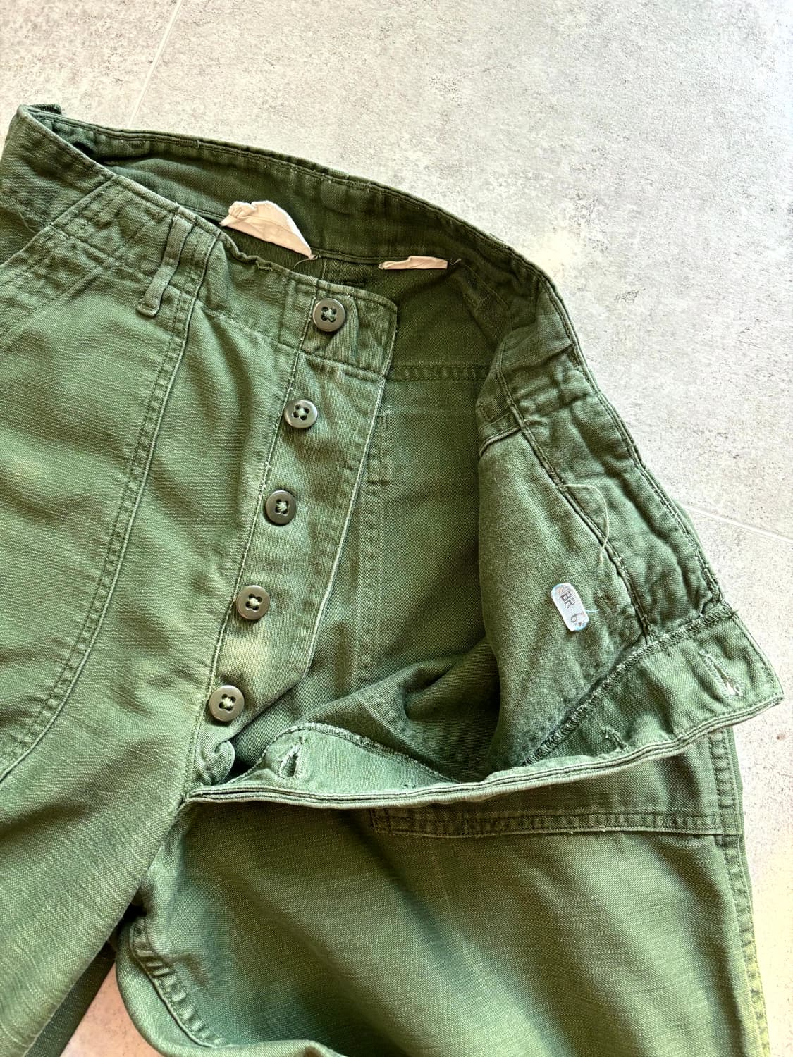 60's 미군 OG 107 퍼티그 팬츠 S(27~28) 전기형 상품이미지4