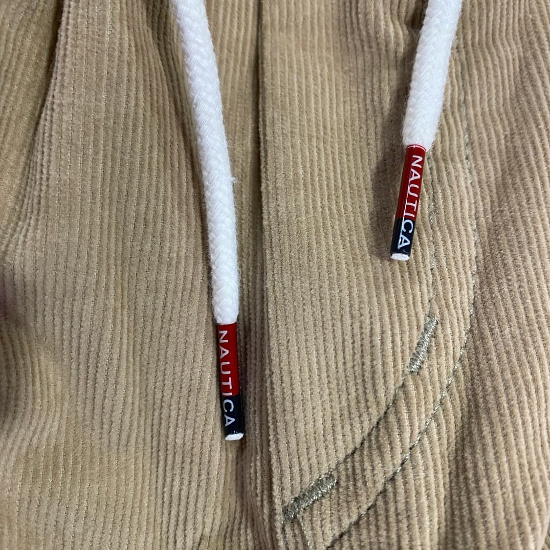 빈티지 립스탑 카고 베이지 스트링 조거 팬츠 B3770 상품이미지4