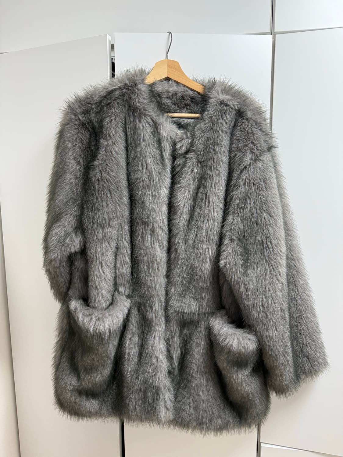 플리즈프로젝트 퍼 자켓 그레이 상품이미지6