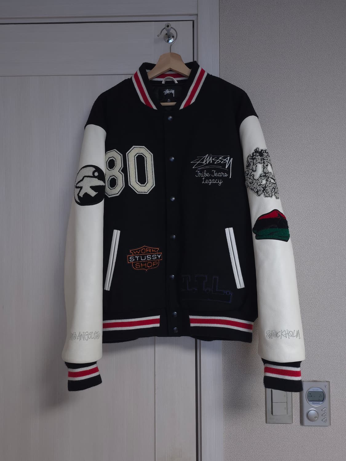 [XL] 스투시 아워레가시 데님티어스 TTL 바시티 자켓 블랙 상품이미지3