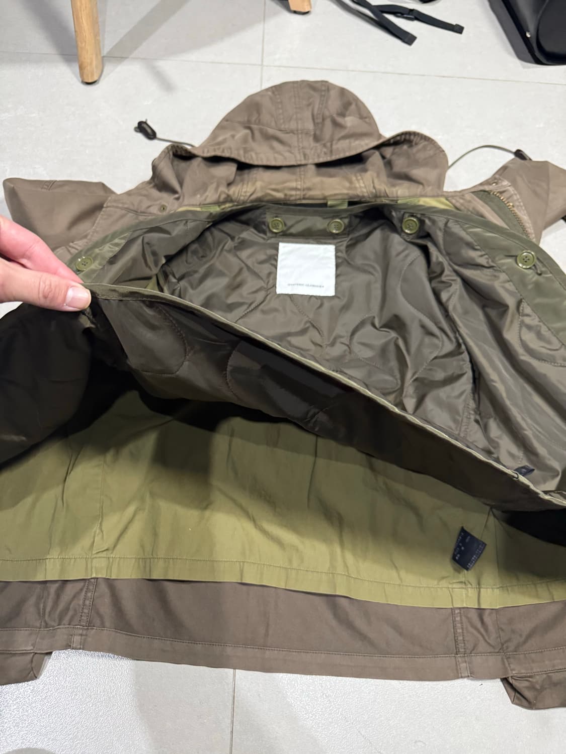 히스테릭 글래머 아카이브 신슐레이트 패딩 결합 m-65 후드 집업 자켓 상품이미지2