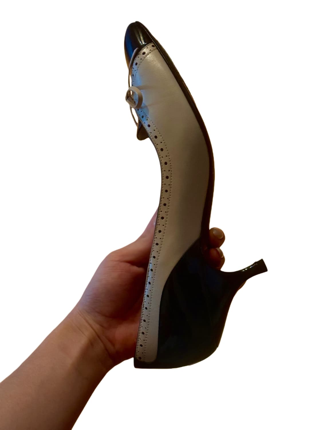 페라가모 여성용 투톤 가죽 펌프스 힐 상품이미지3