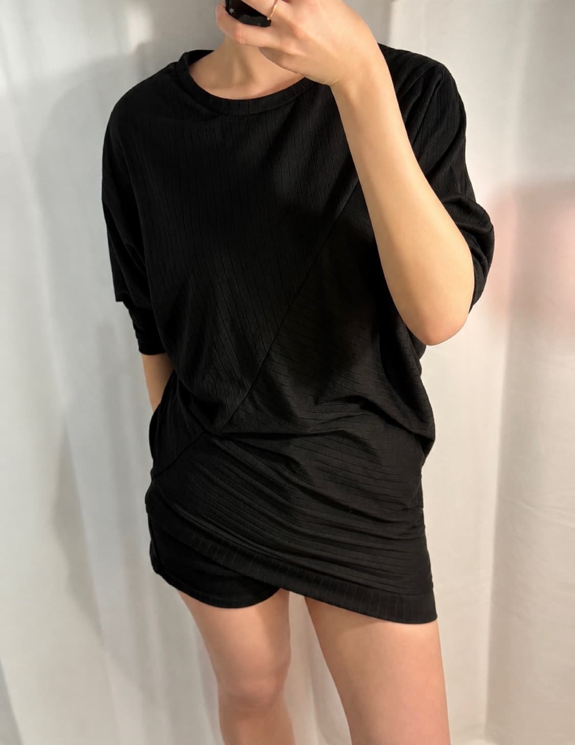 Draped Asymmetrical Tunic 상품이미지1