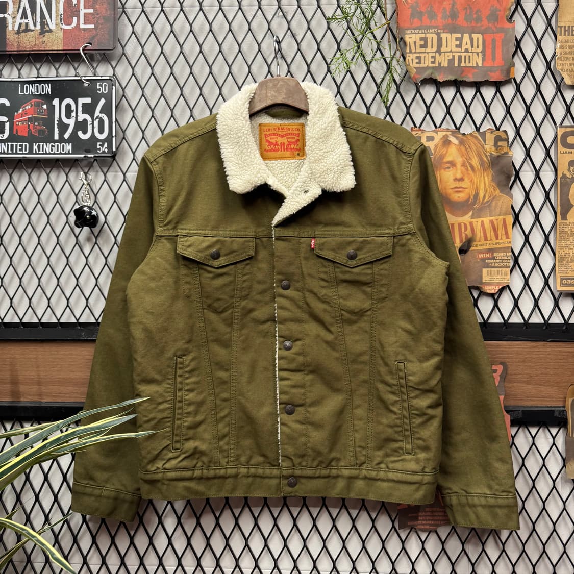 리바이스 타입 3 쉐르파 트러커 자켓 카키 상품이미지1