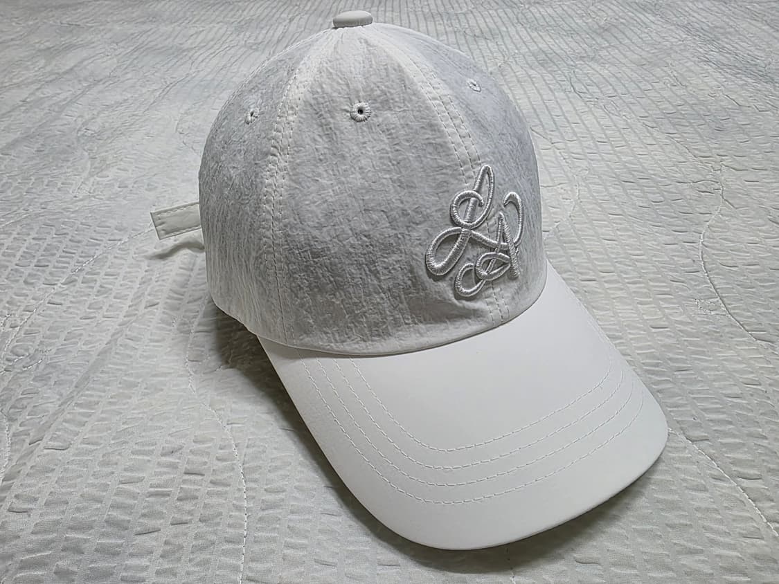 린에비뉴 LA 로고 나일론 볼캡 - 트리플 화이트 lin avenue 상품이미지7