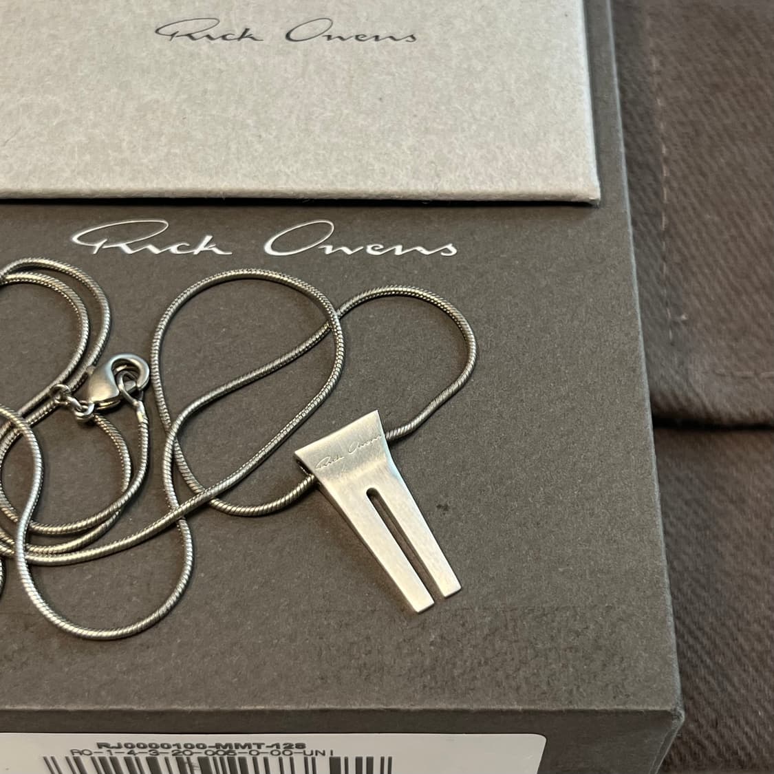 릭오웬스 MINI OPEN TRUNK 목걸이/실버 상품이미지1