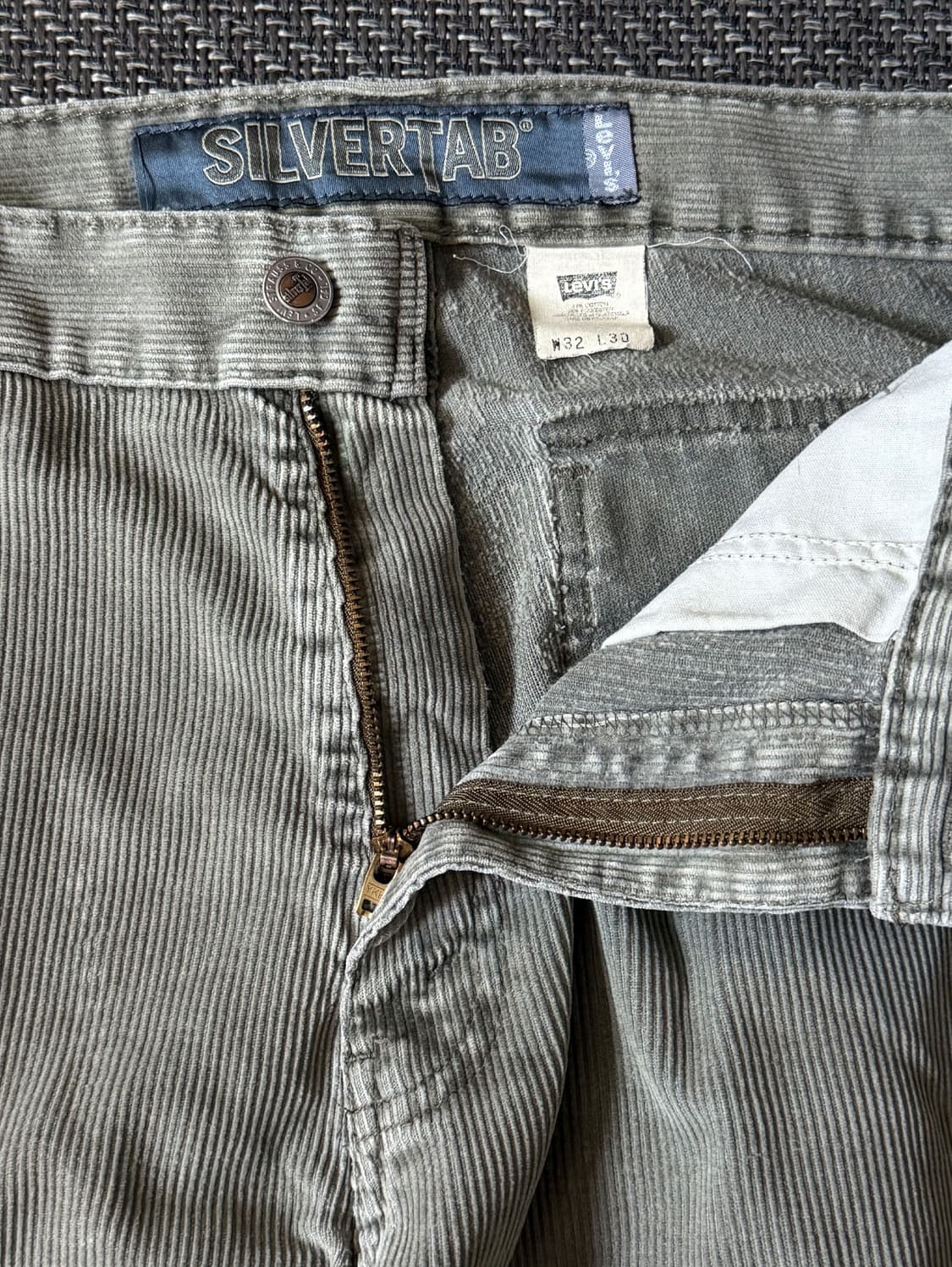 (32) 90s 리바이스 실버탭 코듀로이 카고 와이드 팬츠 상품이미지3
