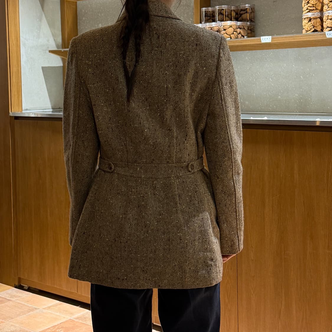 빈티지 브라운 모 자켓 상품이미지3