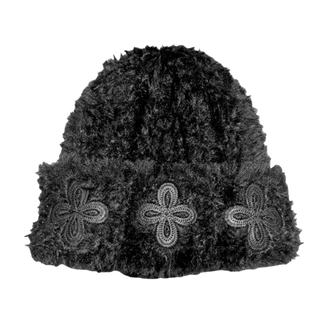 써저리 레더 패치 퍼 비니 balck 상품이미지1