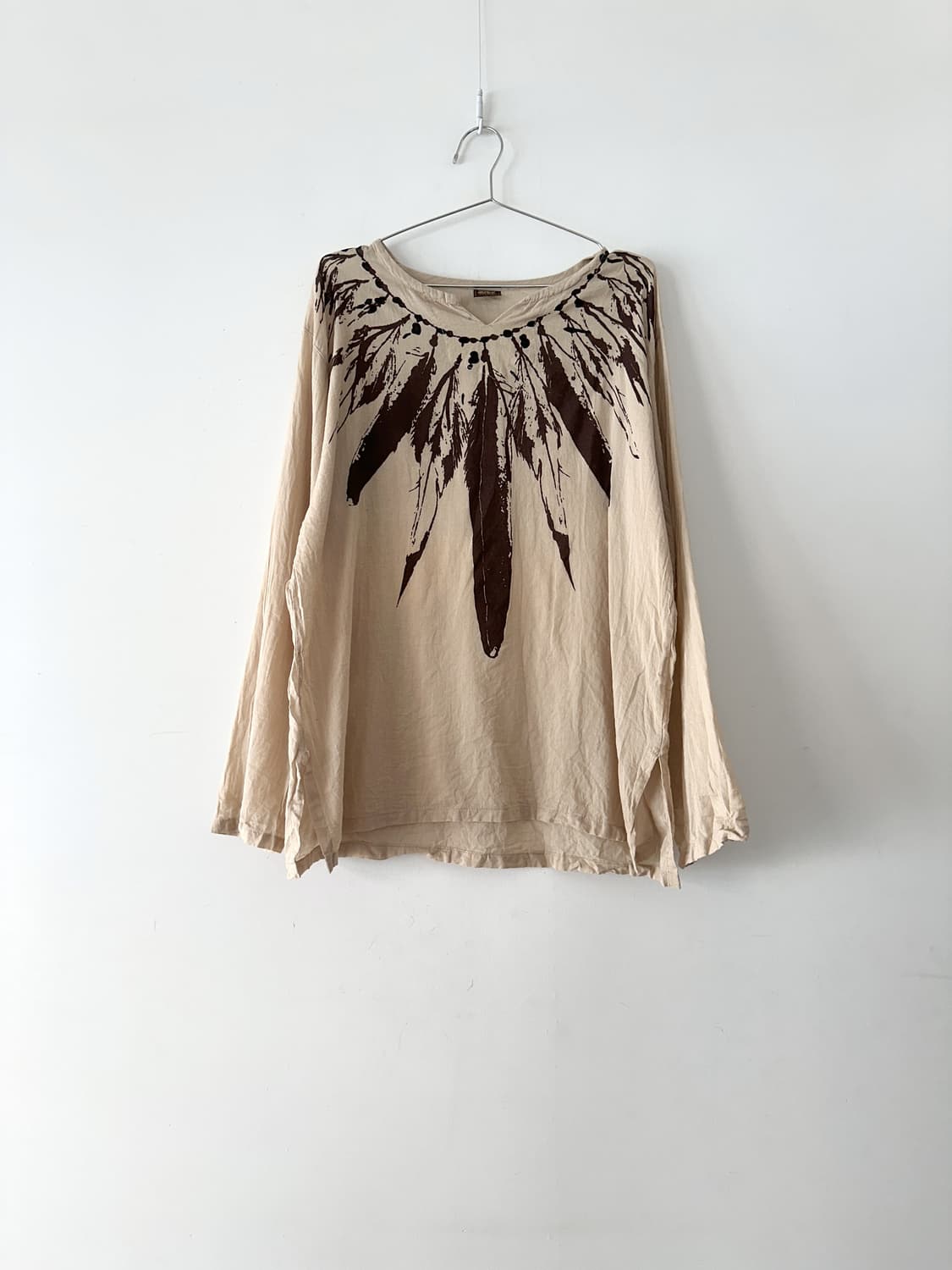 Oriental leaf summer top / beige 상품이미지1