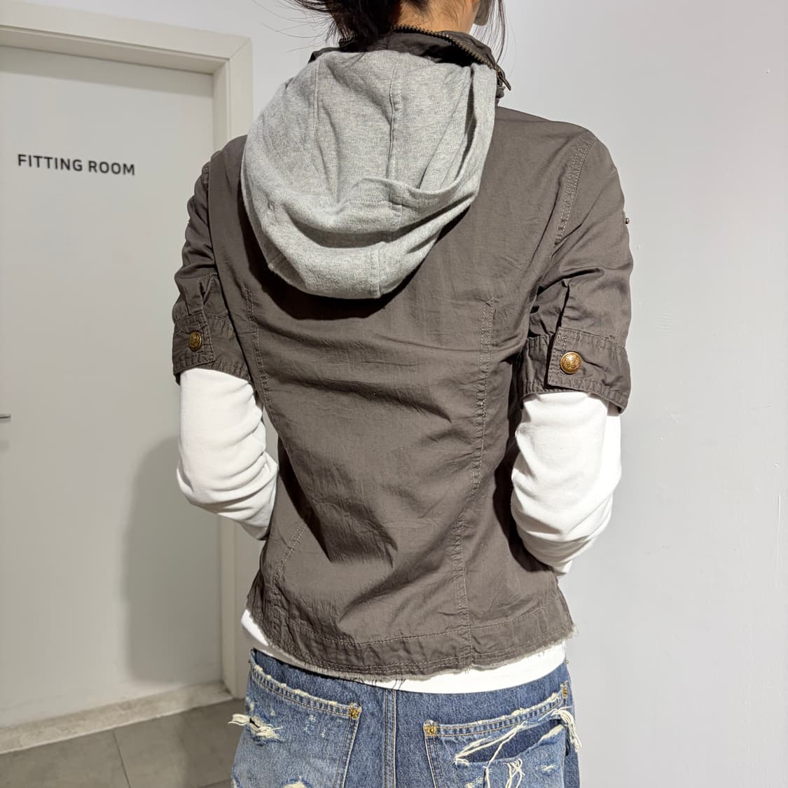 Sorridere 카고 그런지 반팔 자켓  상품이미지4