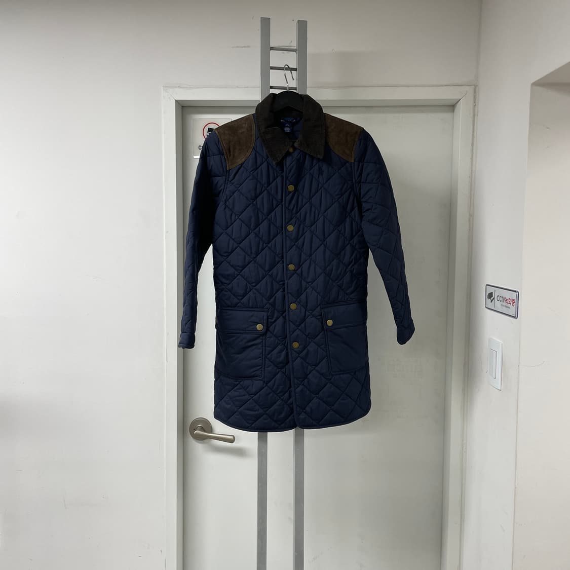 폴로 랄프로렌 네이비 롱 퀄팅 자켓 L12-14(W) 상품이미지1