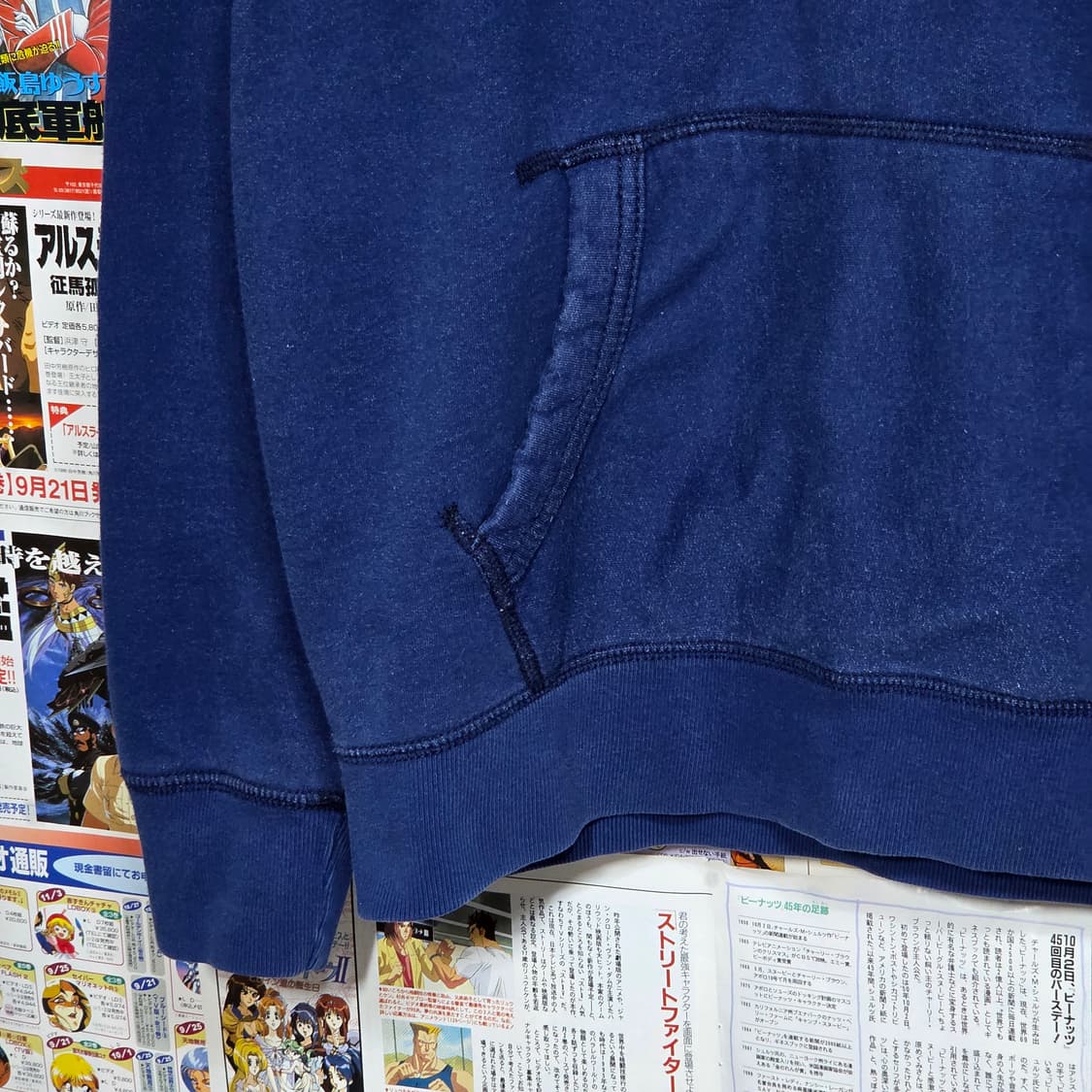 아메리칸 이글 네이비 프린팅 오버록 후드티 상품이미지5