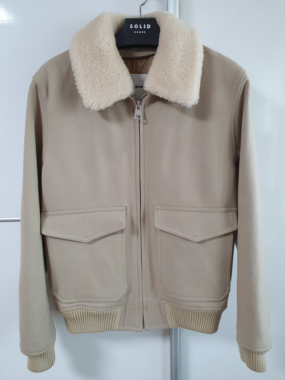 (S) 산드로 옴므 양털 시어링 에비에이터 자켓 상품이미지1