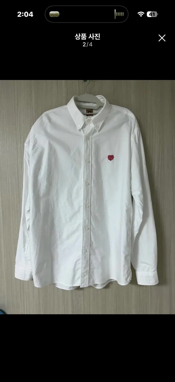 [XL]휴먼메이드 옥스포드 BD 셔츠 화이트  상품이미지2