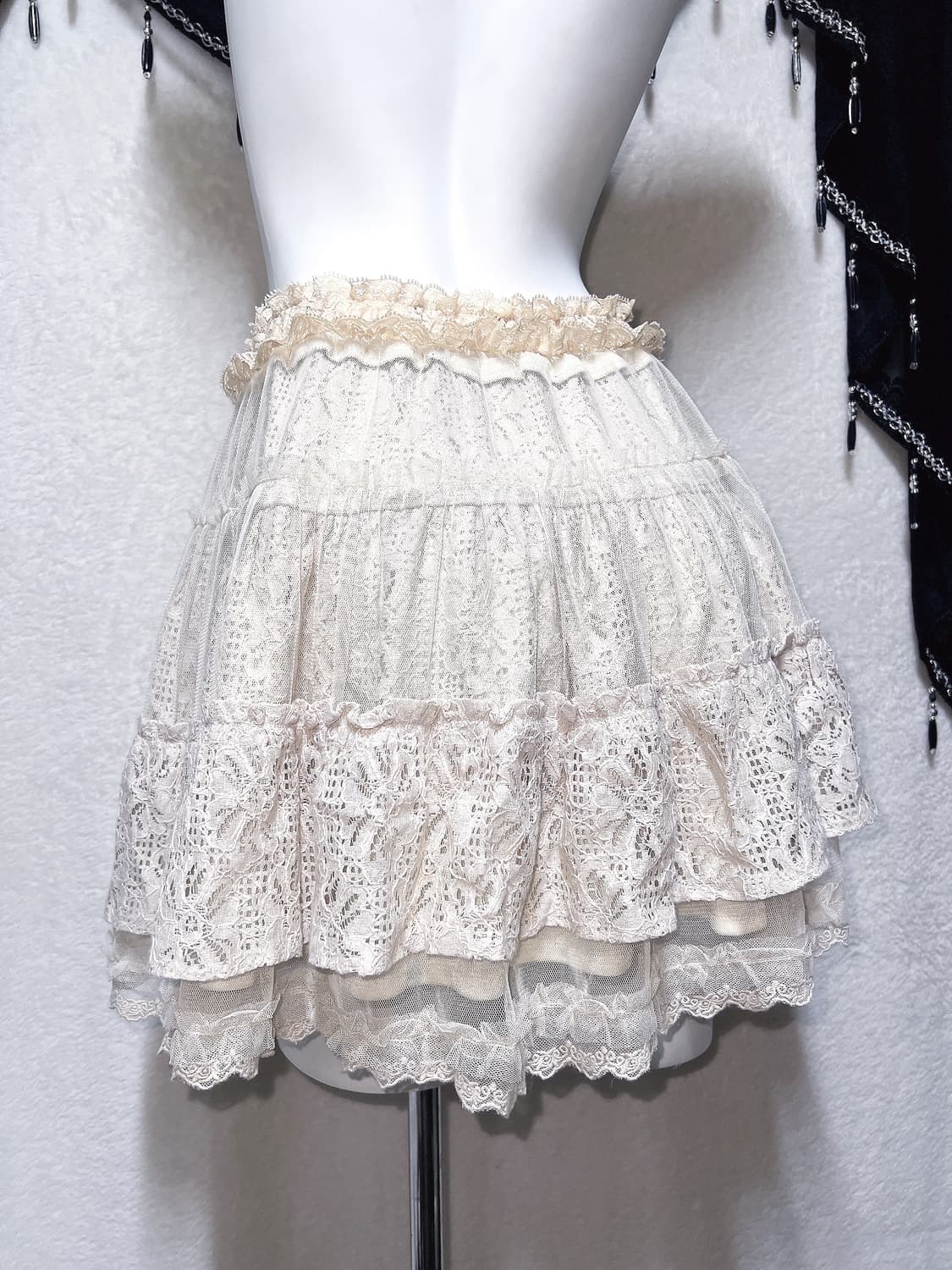 엑시즈팜 라떼갸루 로맨틱 로걀 모리걸 하치 레이스 캉캉 샤스커트 핀터 상품이미지7