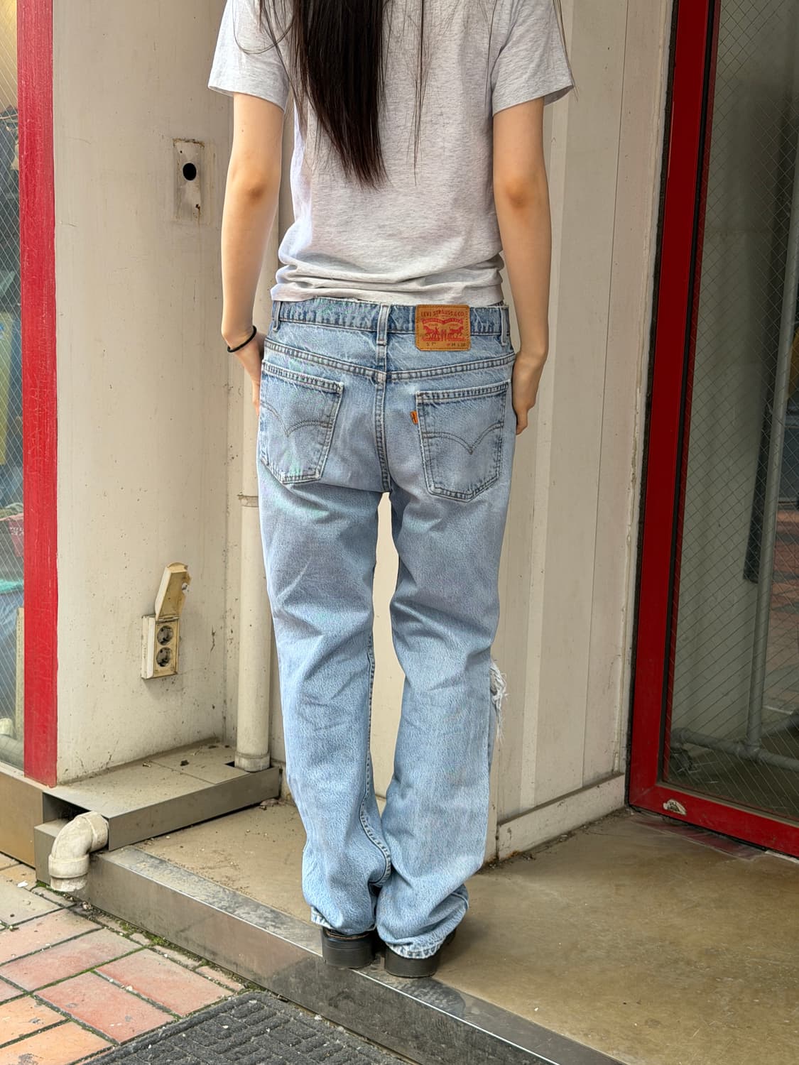 90's MADE IN USA 🇺🇸 리바이스 517 부츠컷 오렌지탭 상품이미지5