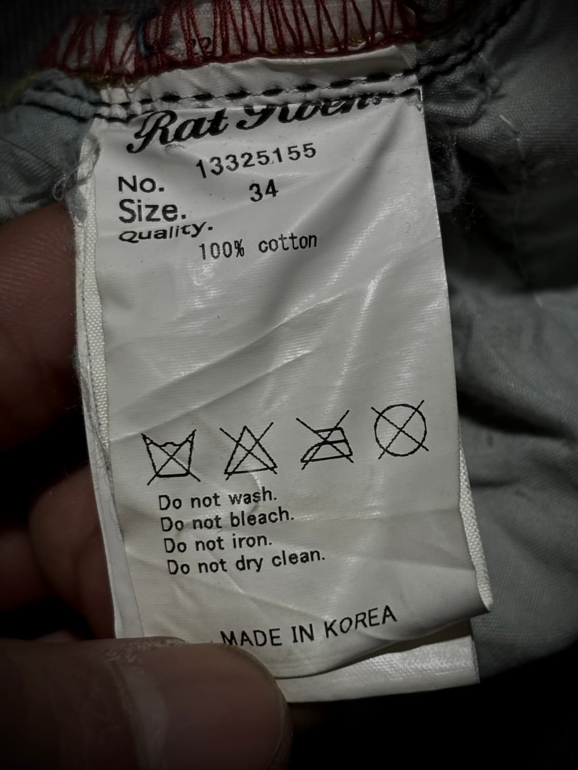 Rat Roen 스터드 링 디스트로이드 부츠컷 데님팬츠 상품이미지10