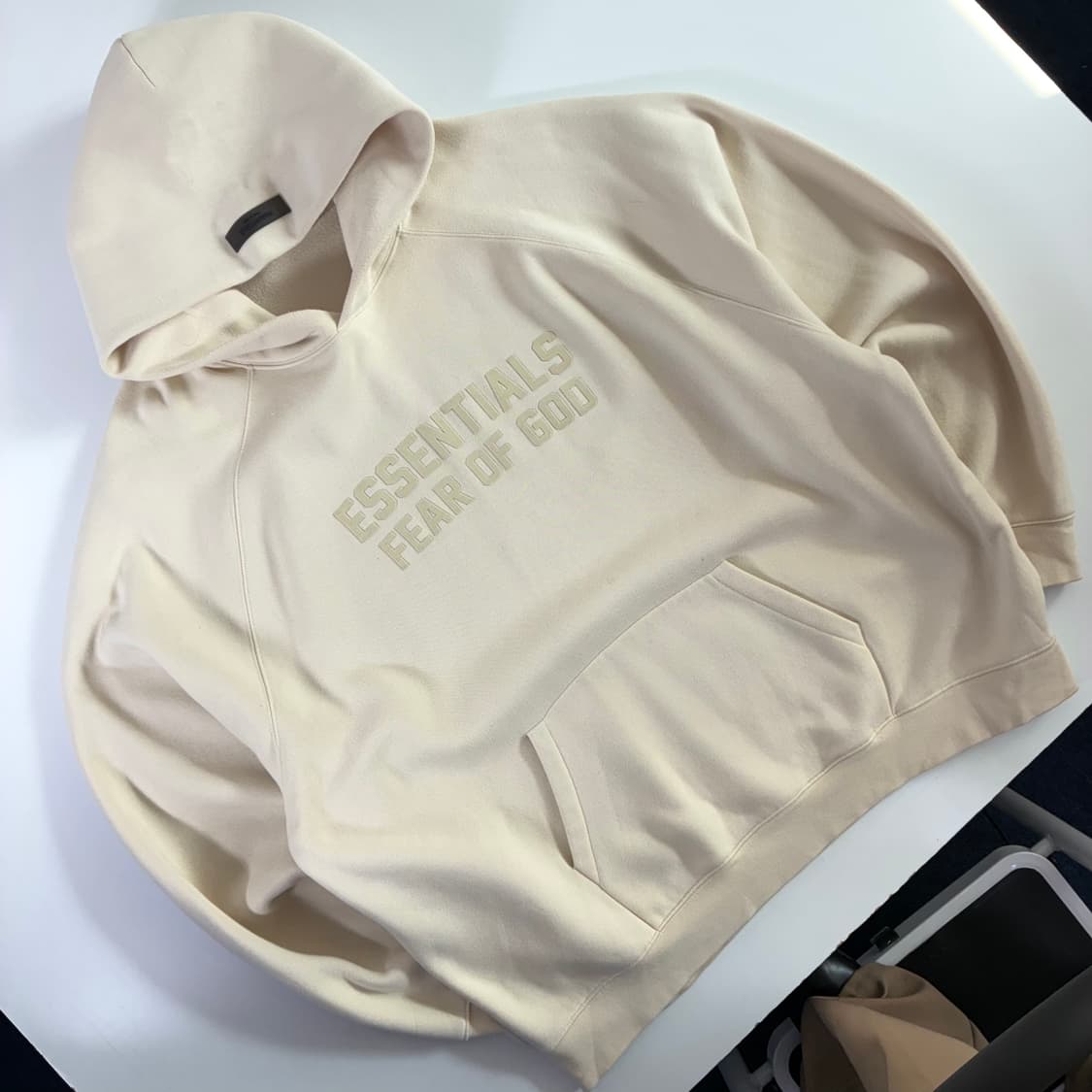 Essential 에센셜 피어 오브 갓 크림 후드티 상품이미지2